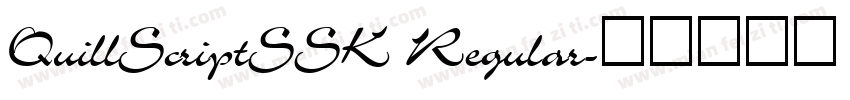 QuillScriptSSK Regular字体转换